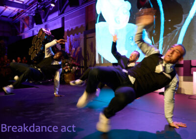 Breakdance act in thema show dans act