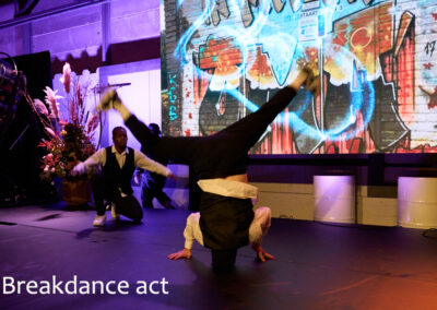 Breakdance act in thema show dans act