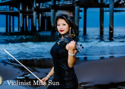 Violiste Miss Sun op elektrische viool