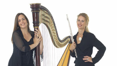 licht klassieke muziek harp fluit duo