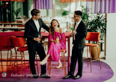 Italiaanse zangeres Caterina trio