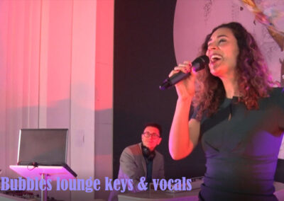 Bubbles lounge keys and vocals, jazz to dance duo