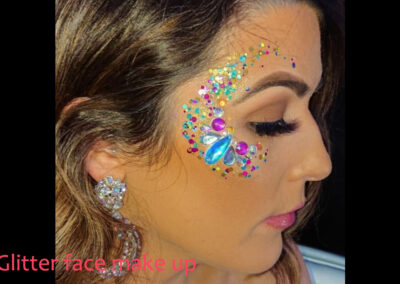 face glitter make up artist