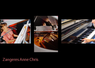 Zangeres anne chris zang-piano of band
