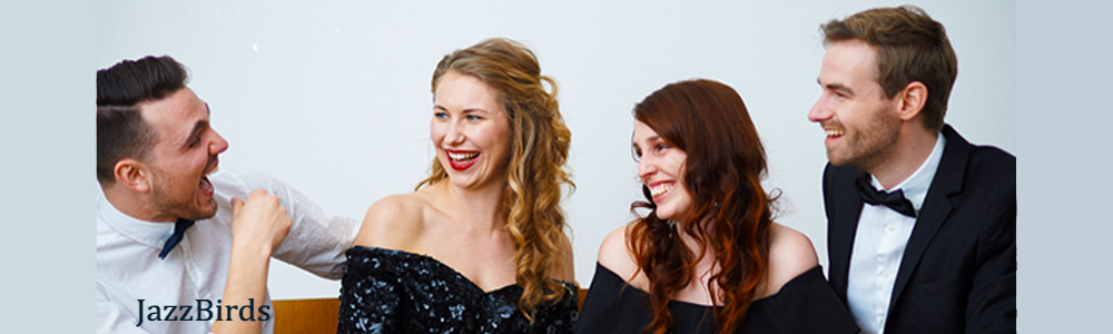 JazzBirds een unieke jazz band met 4 vocalisten, close harmony groep