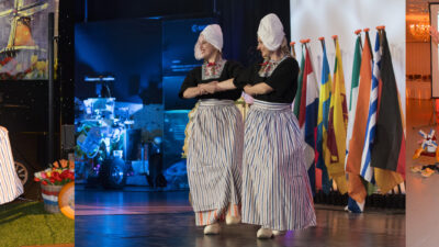Dutch clog dancers will welcome the guests