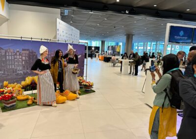 The Dutch clog dancers will welcome the guests
