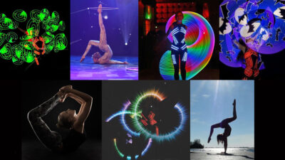 High tech openingsact met LED lights