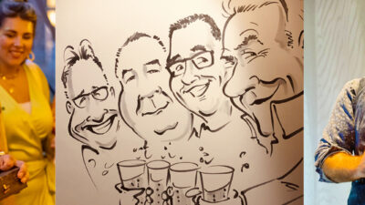 Karikaturist sneltekenaar animatie act Bram