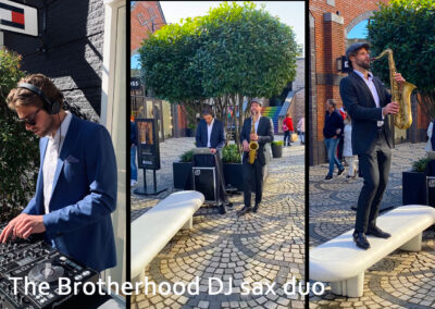 DJ sax duo The Brotherhood lounge, dance background music