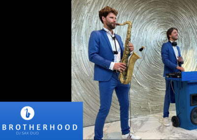 DJ sax duo The Brotherhood lounge, dance background music