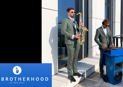 DJ sax duo The Brotherhood lounge, dance background music