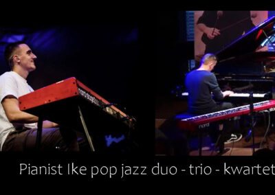 pianist Ike als jazz duo of trio met zangeres of contrabas of bugel