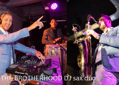 DJ sax duo The Brotherhood lounge, dance background music