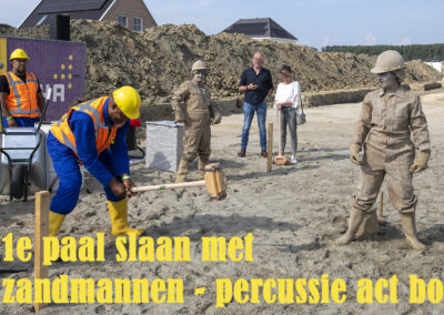Levend standbeeld - interactief, animatie zandmannen