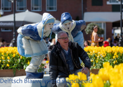 Levend standbeeld - living statue Delftsch blauw - Delft blue - zandmannen